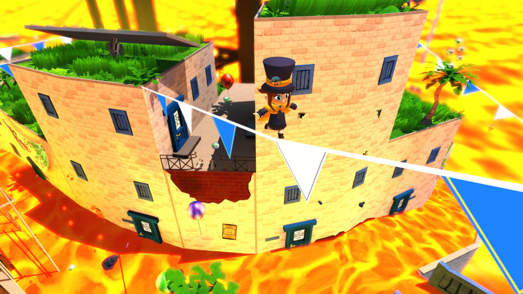 De här lindansarpartiet dyker redan upp i A Hat In Time´s första värld, och mer hisnande blir det.